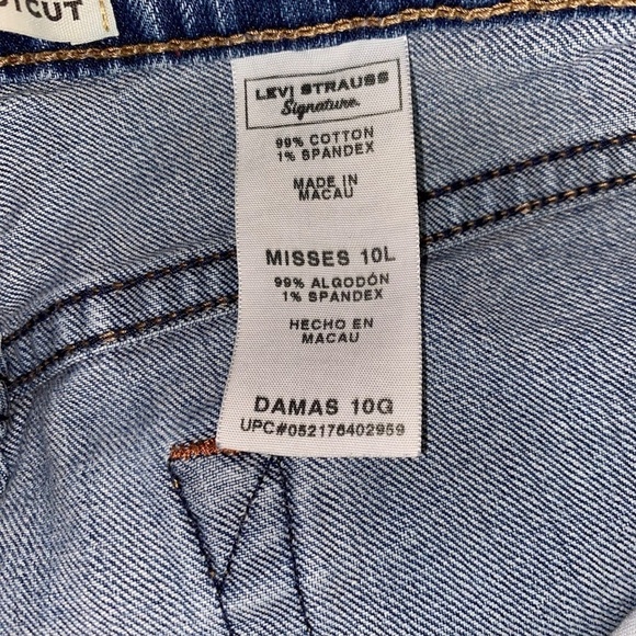 Levi Strauss Signature Mid Rise Bootcut Denim Blue Jeans Misses size 10L EUC - Picture 8 of 11
